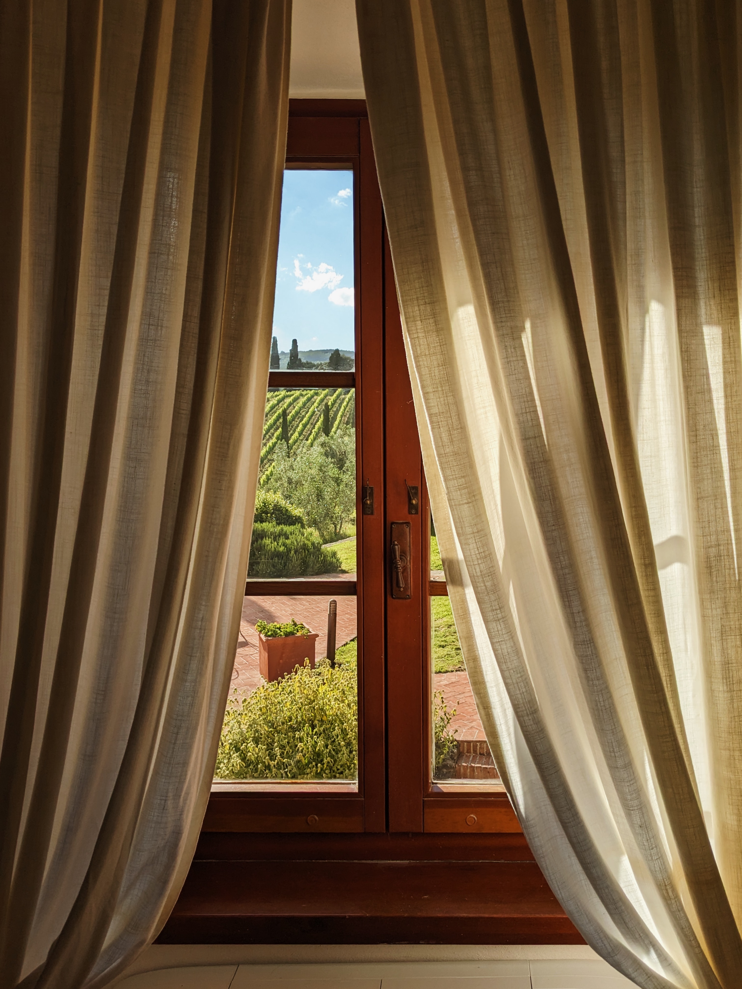 Tuscany hotel window view